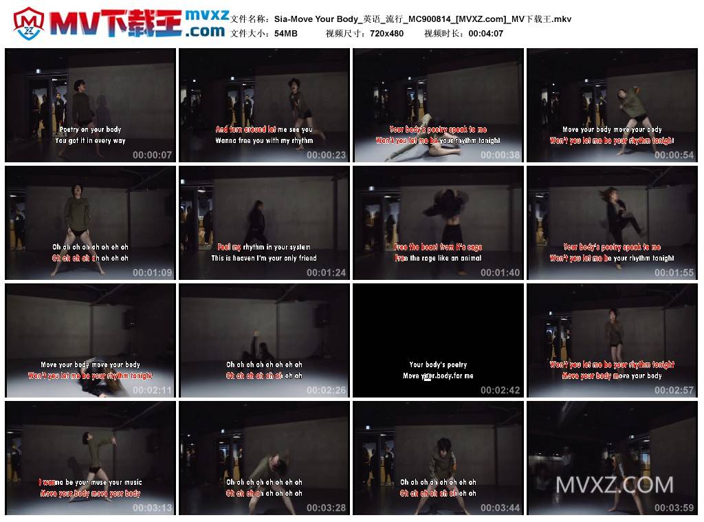 Sia-Move Your Body_英语_流行_MC900814